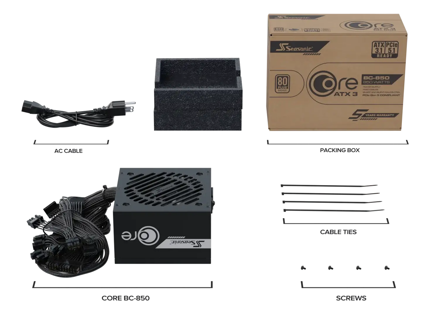 Seasonic Core BC Atx 3.1 80+ Bronze Power Supply