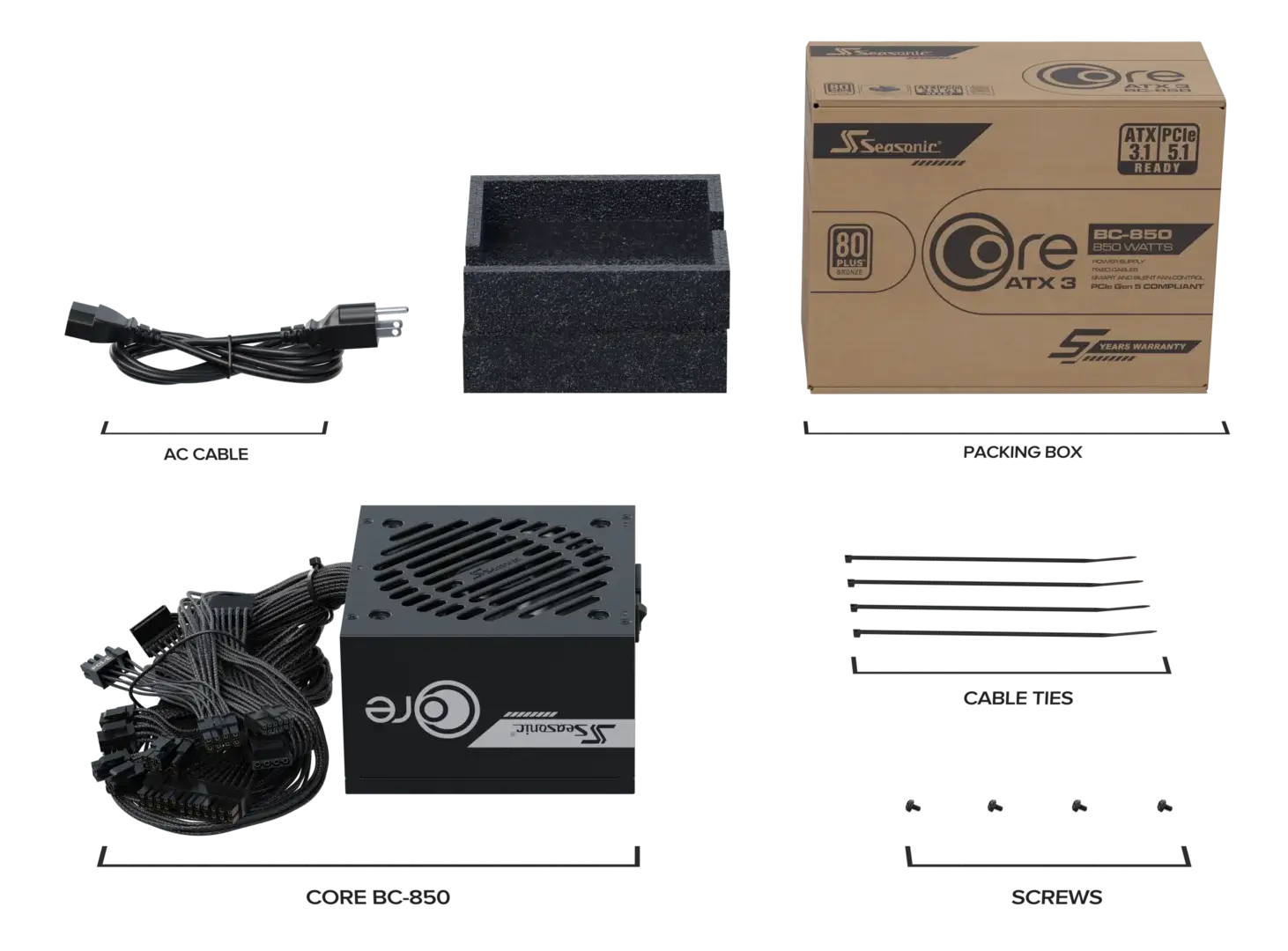 Seasonic Core BC Atx 3.1 80+ Bronze Power Supply