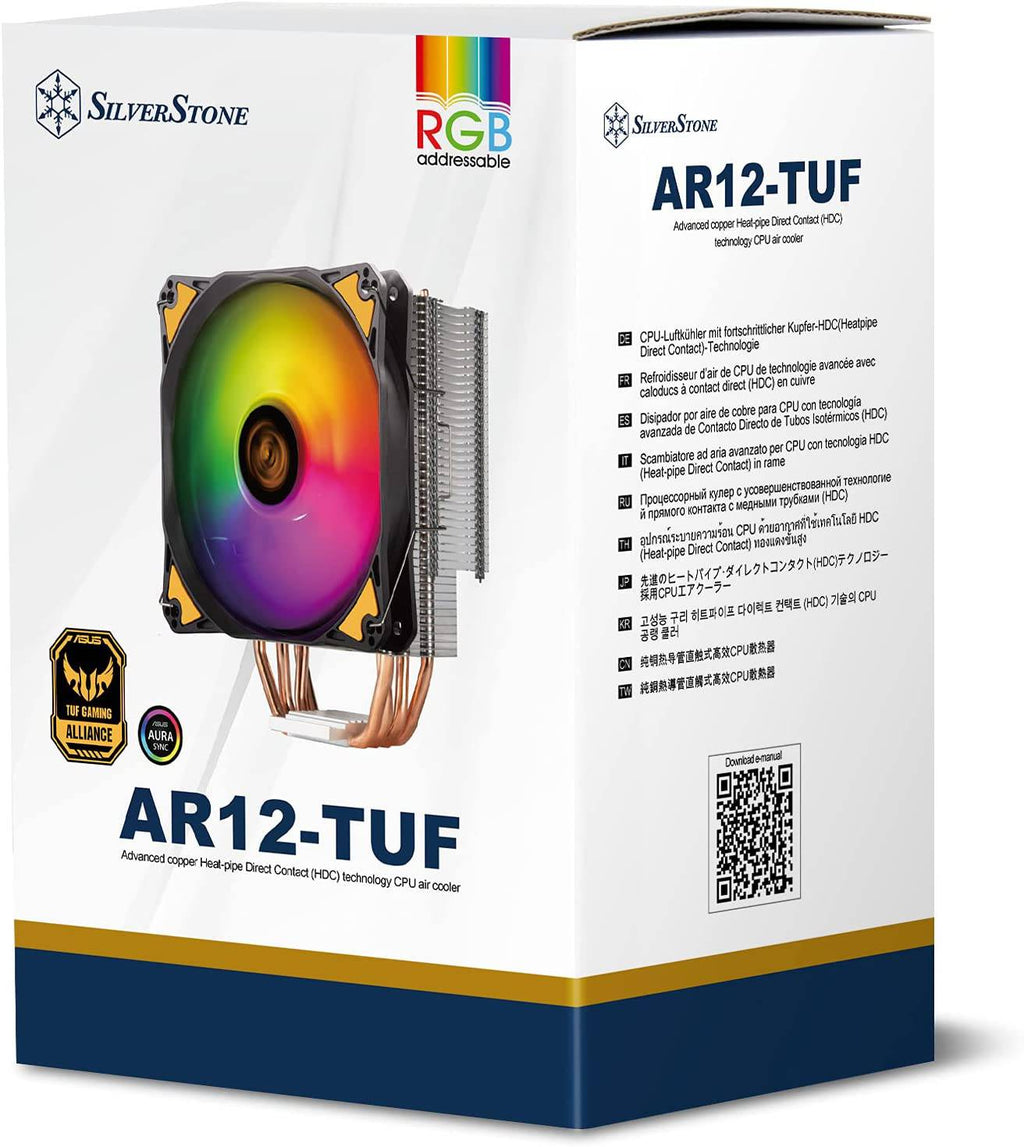 Silverstone AR12-TUF Advanced Copper Heat-Pipe Direct Contact (HDC) Technology CPU air Cooler