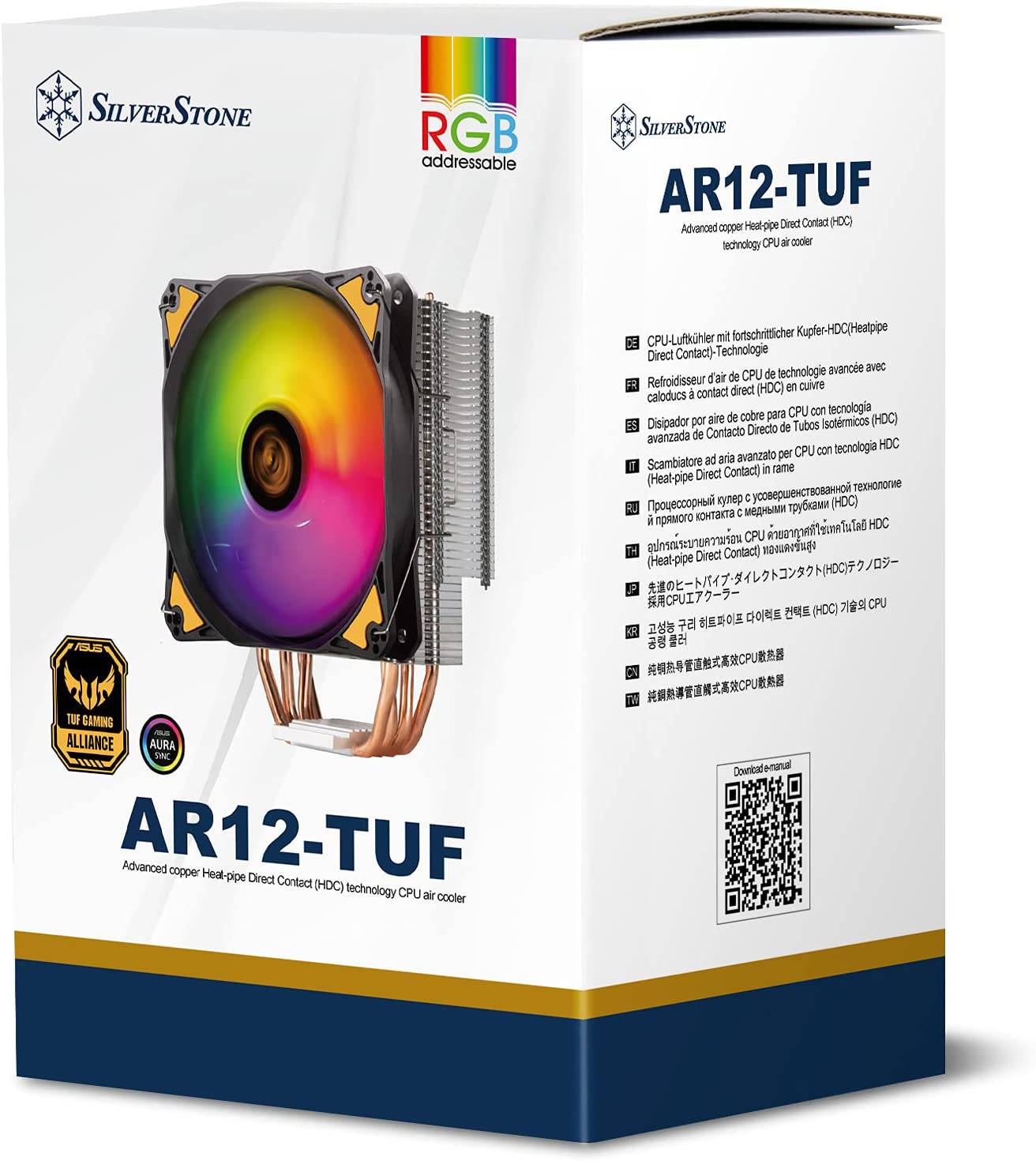 Silverstone AR12-TUF Advanced Copper Heat-Pipe Direct Contact (HDC) Technology CPU air Cooler