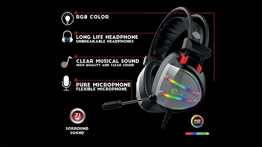 standard st gm-07 gaming headset usb 7.1