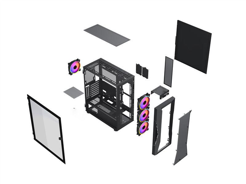 Xander Velox Mid Tower Case + psu 600W 80+ white