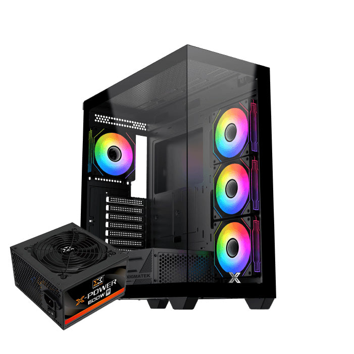 Xigmatek Blast ARGB Case With 600W 80+ White power supply