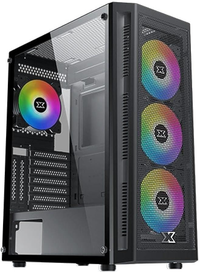Xigmatek Master X Gaming MID Tower Case 4 Fans ARGB + PSU 600W 80+ WHITE