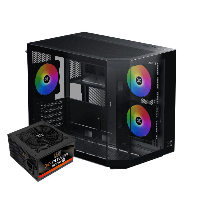 Xigmatek CUBI M Z20A ARGB Case With 600W 80+ White power supply