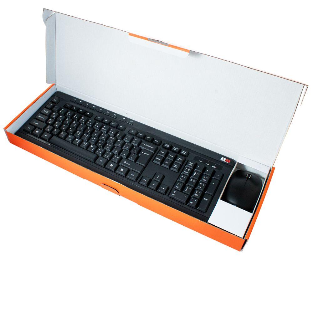 2B Combo Keyboard and Mouse Wireless - Black - KB443