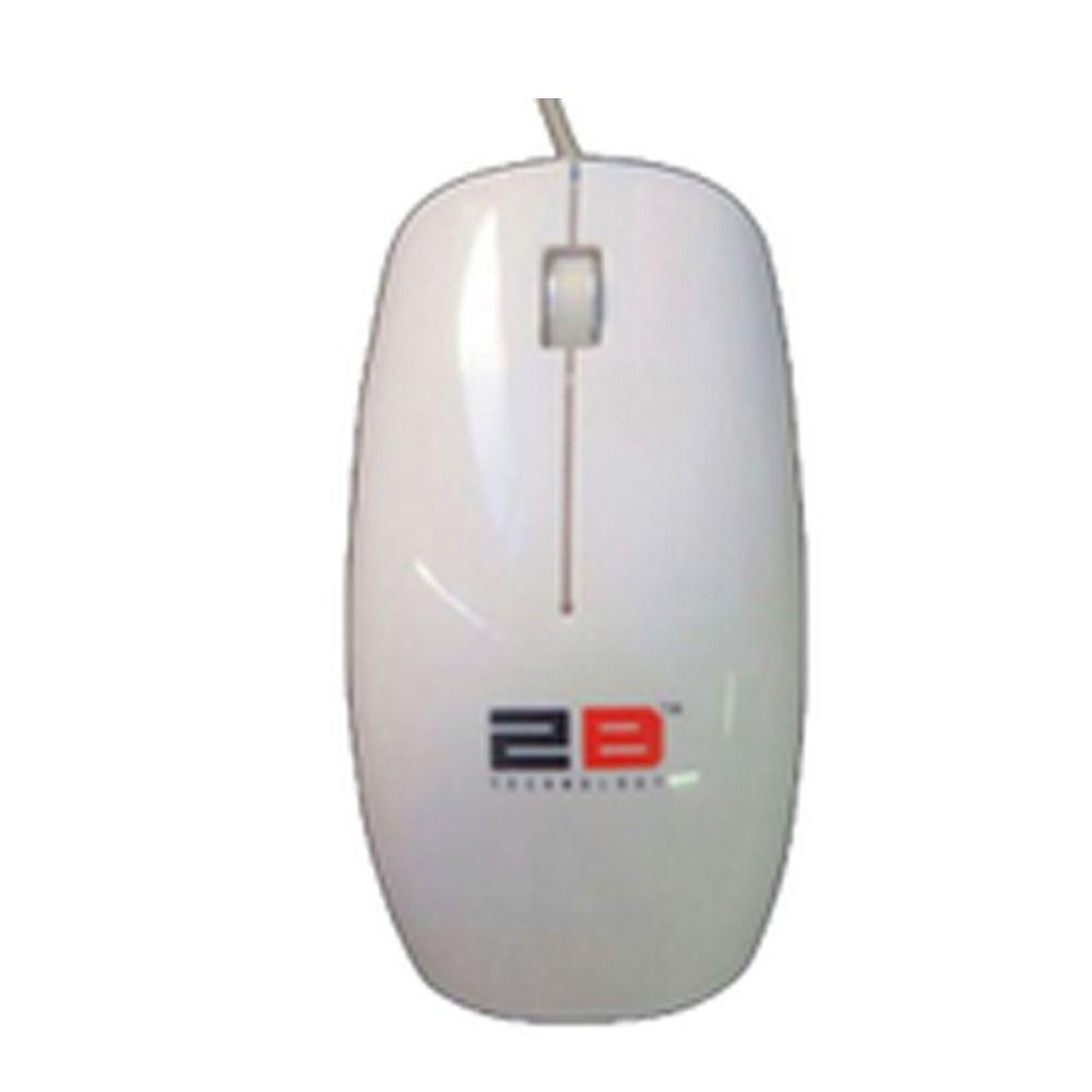 2B (MO17W) Optical Wired Mouse Piano Finishing - White