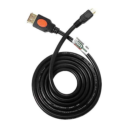2B DC062 USB mini 5 pin Male To USB Type a Female - 1.2CM - Black