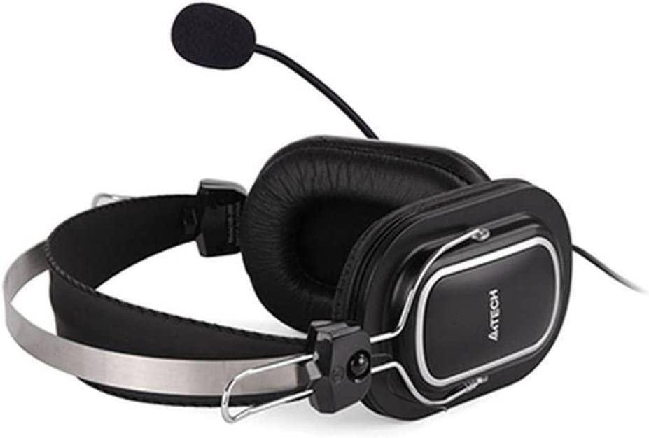 A4tech HU-50 USB Wired Chatting Headset -Noise Canceling Mic With Earphone Hook - For PC - Black