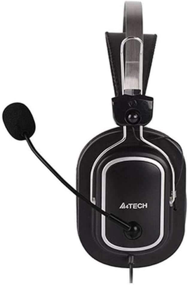 A4tech HU-50 USB Wired Chatting Headset -Noise Canceling Mic With Earphone Hook - For PC - Black