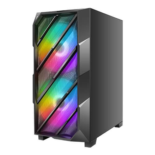 Antec NX700 ARGB Tempered Glass Mid-Tower ATX Gaming Case 3FAN + power supply antec atom b650 bronze