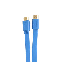 E-train HDMI to HDMI Flat Cable 5M Gold Plated - Blue - ALARABIYA COMPUTER