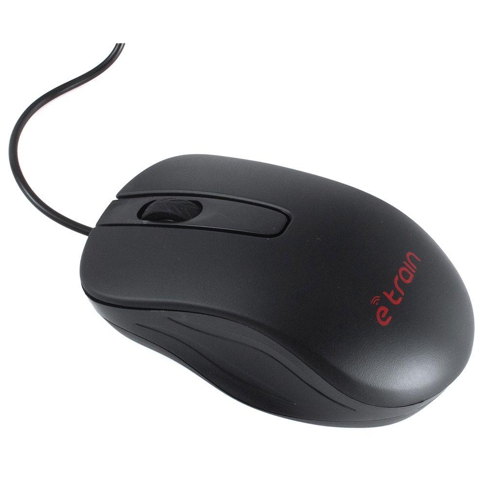 E-Train (MO660) Wired Mouse 1200 DPI - Black