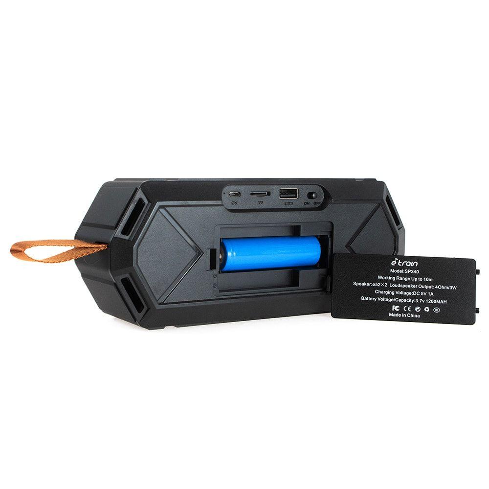 Etrain (SP340) Wireless Bluetooth Speaker with TF Card Port - Black