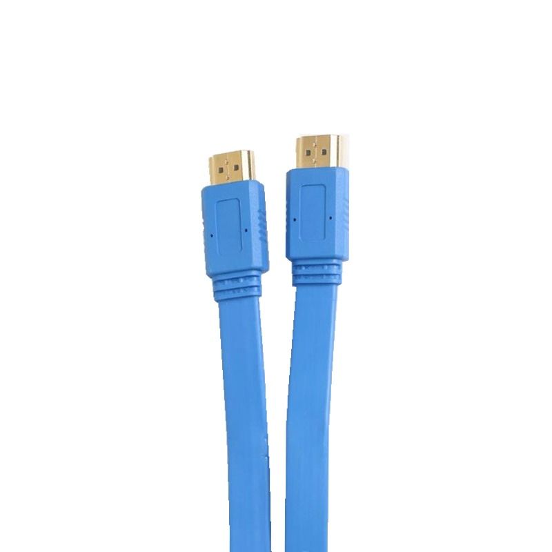 E-train HDMI to HDMI Flat Cable Gold Plated - Blue