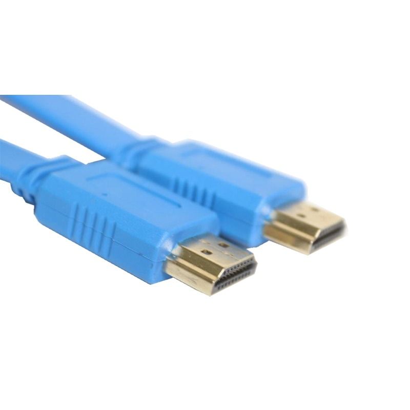 E-train HDMI to HDMI Flat Cable Gold Plated - Blue