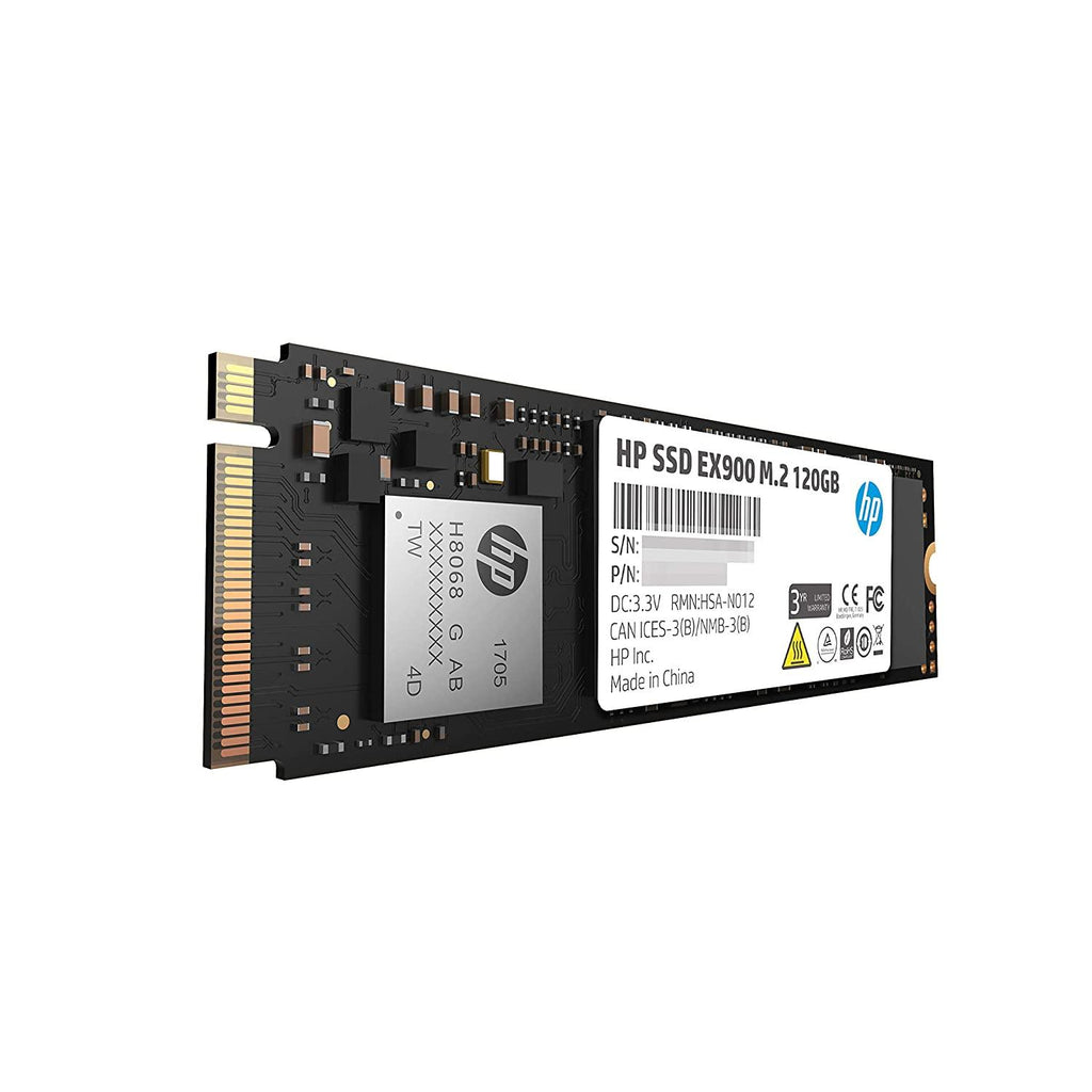 HP EX900 M.2 120GB PCIe 3.1 x 4 NVMe 3D TLC NAND Internal Solid State Drive (SSD)