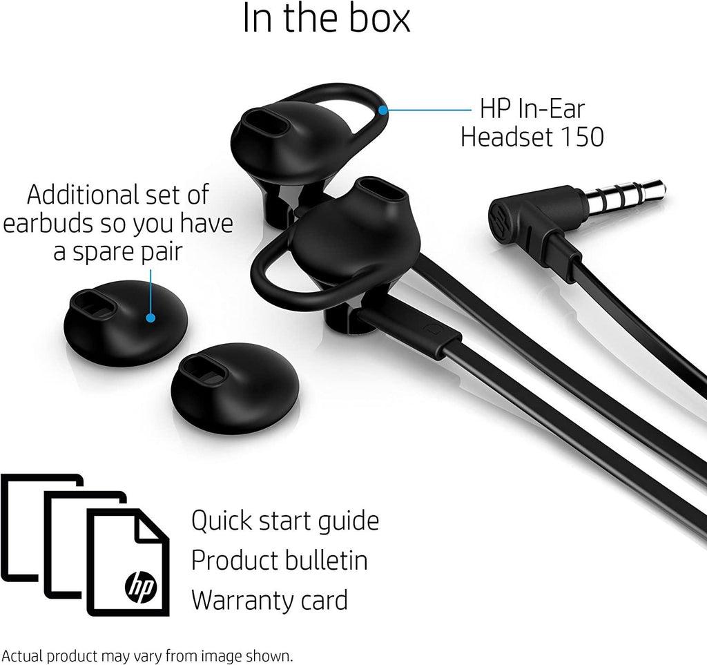 HP In-Ear Headset 150, Black, X7B04AA