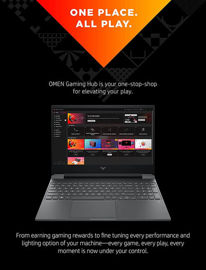 HP Victus 15 Gaming Laptop, NVIDIA GeForce GTX 1650, 12th Gen Intel Core i5-12450H, 8 GB RAM, 512 GB SSD, Full HD Display, Backlit Keyboard, Enhanced Thermals