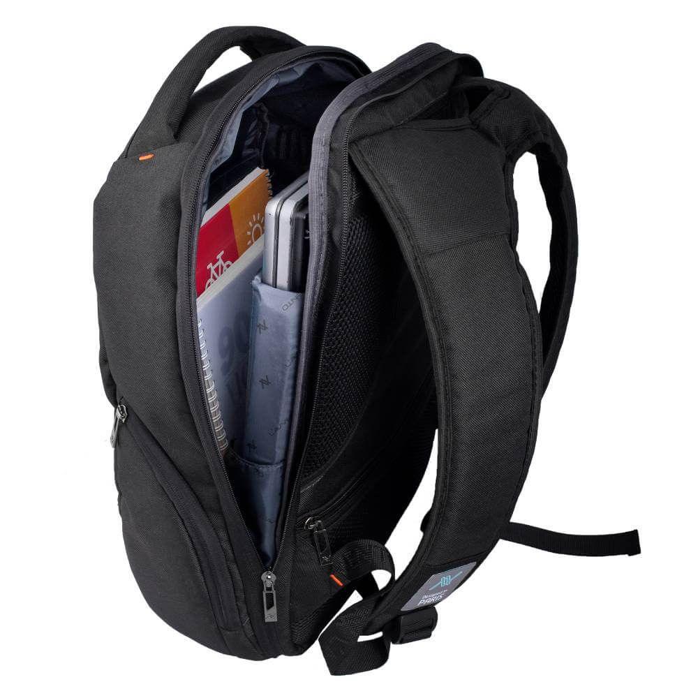 L'avvento Discovery Laptop Anti-Theft Backpack fit up to 15.6” Nylon with Padded Laptop Compartment BG04B- black