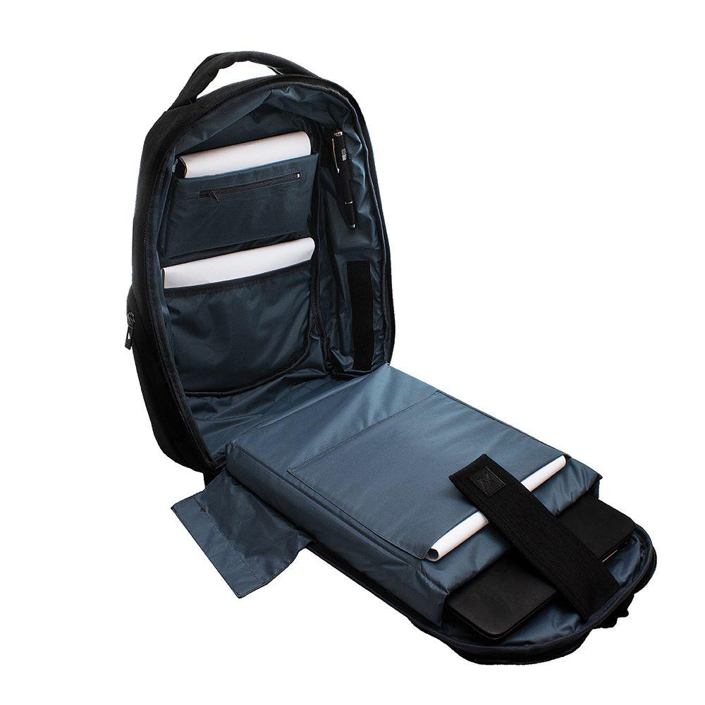 L'avvento Discovery Laptop Anti-Theft Backpack fit up to 15.6” Nylon with Padded Laptop Compartment BG04B- black