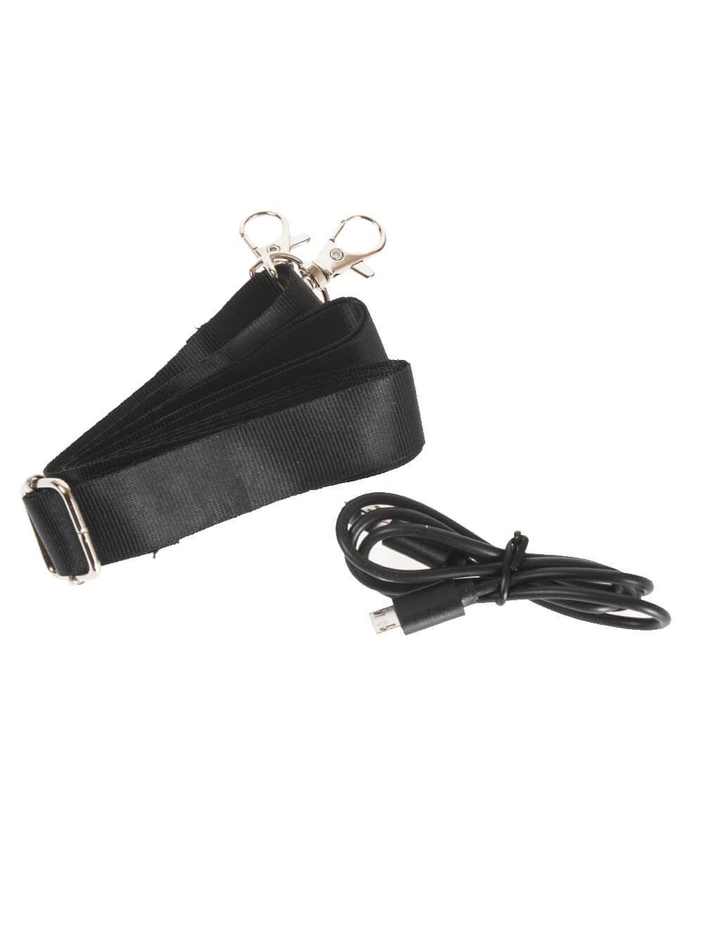 L'avvento (SP337) Portable Bluetooth Speaker with Shoulder Strap - Black