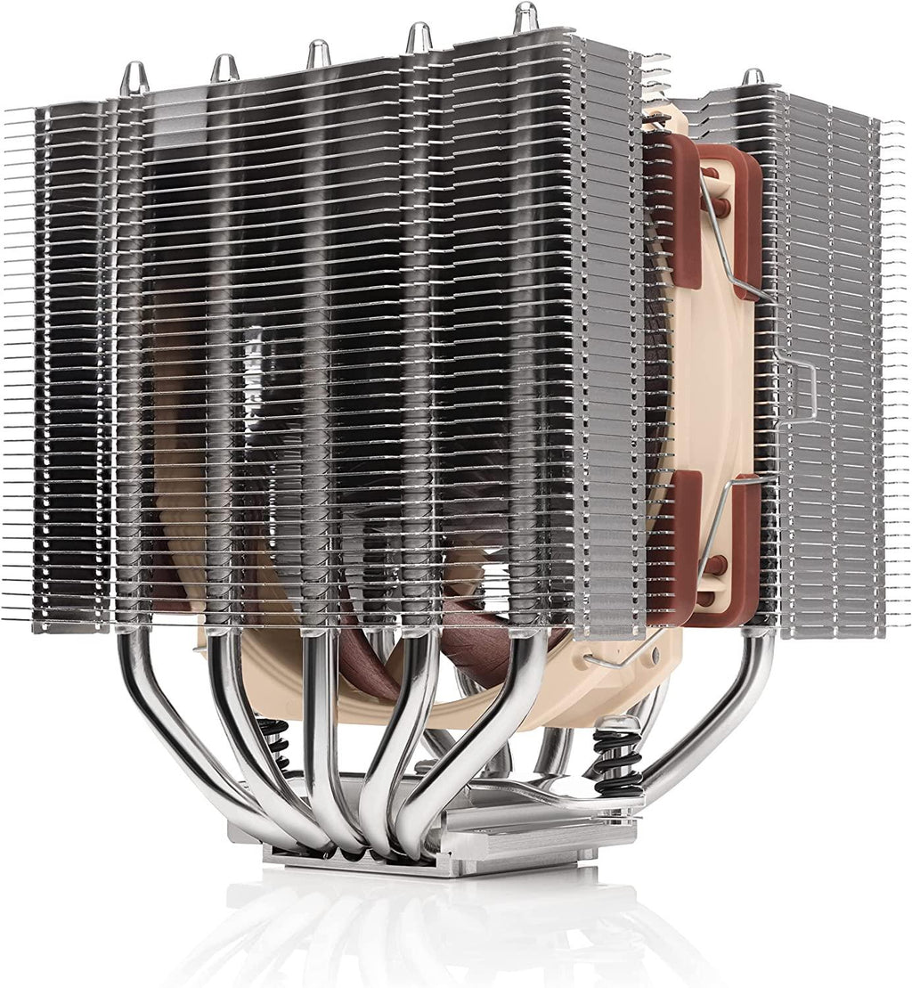 Noctua NH-D12L Low-Height Dual-Tower CPU Cooler (120mm, Brown)