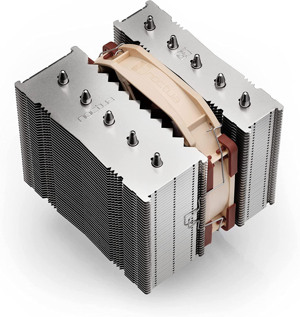 Noctua NH-D12L Low-Height Dual-Tower CPU Cooler (120mm, Brown)