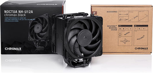 Noctua NH-U12A chromax Black, 120mm Single-Tower CPU Cooler (Black)