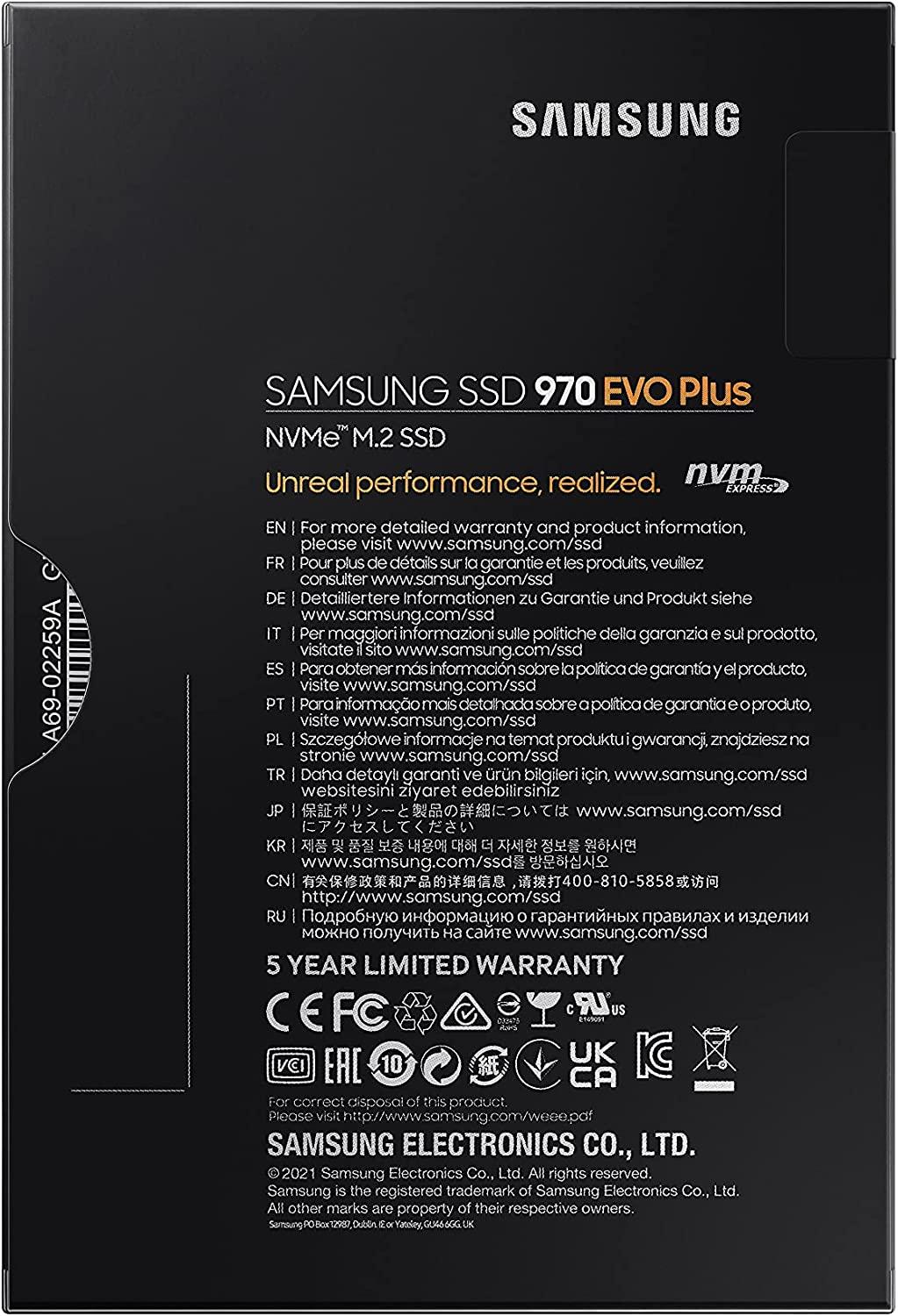 Samsung 970 EVO Plus NVMe® M.2 SSD 250GB