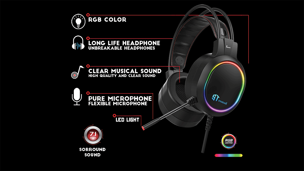 HEADPHONE ST-STANDARD GM-09 GAMING USB