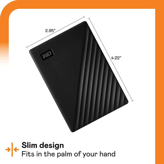 WD 2TB My Passport Portable External Hard Drive, Black